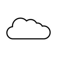 nube contorno ilustrado en blanco antecedentes vector