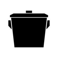 Kitchen pot illustrated on white background vector