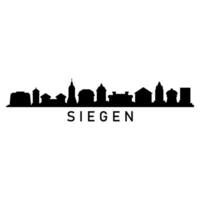 Illustrated siegen skyline vector