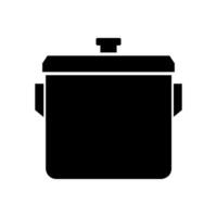 Kitchen pot illustrated on white background vector