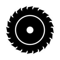 Saw blade illustrated on white background vector