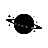 Planet illustrated on white background vector