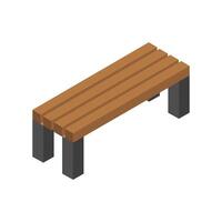 Bench isometric on a background vector