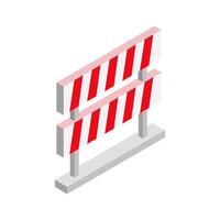 Roadblock Icon On Background vector