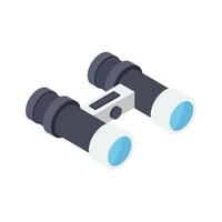 Isometric binoculars on a background vector