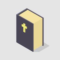 Illustrated isometric Bible vector