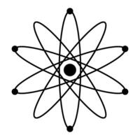 Atom illustrated on white background vector