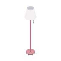 Isometric floor lamp on a background vector