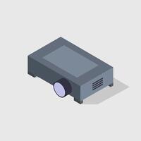 Illustrated isometric projector vector