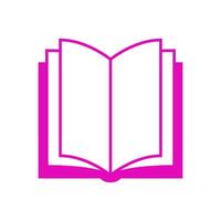 Open book illustrated on white background vector