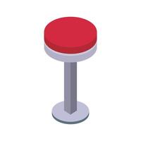 Bar stool isometric on a background vector