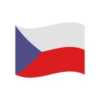 checo república bandera ilustrado en un blanco antecedentes vector