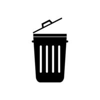 Trash can illustrated on white background vector