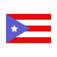 Puerto Rico flag illustrated on white background vector