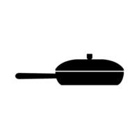 Frying pan on white background vector