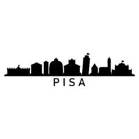 Pisa skyline illustrated on white background vector