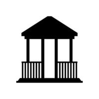 Gazebo on white background vector