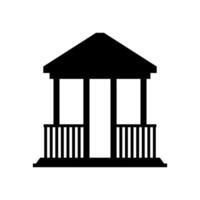 Gazebo on white background vector