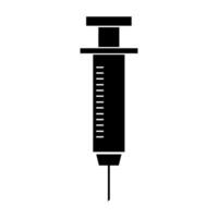jeringa ilustrada sobre fondo blanco vector