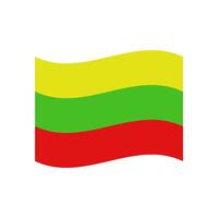 Lithuania flag Illustrated on a white background vector