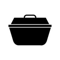 Lunch box illustrated on white background vector