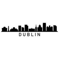 Dublin skyline on white background vector