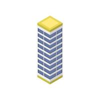 Isometric Skyscraper Icon On Background vector