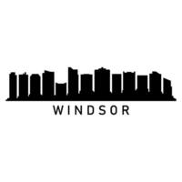 Illustrated Windsor skyline vector