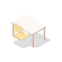 Isometric school desk on a background vector