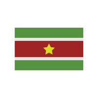 Surinam bandera ilustrado en un blanco antecedentes vector