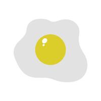 Fried egg illustrated on white background vector