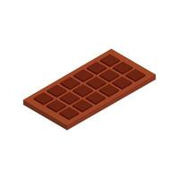 Isometric chocolate on a background vector