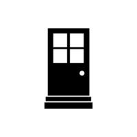 Door illustrated on white background vector