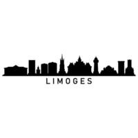 Limoges skyline on white background vector