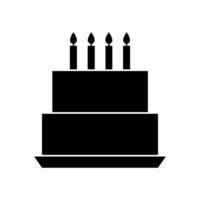 Cake illustrated on white background vector