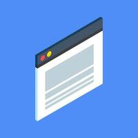 Isometric browser on a background vector