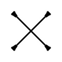 Baton twirling illustrated on white background vector
