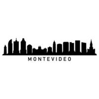 Montevideo skyline illustrated on white background vector