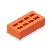 Isometric brick on a background vector