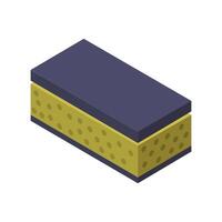 Isometric sponge on a background vector