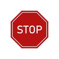 Stop sign illustrated on white background vector