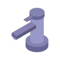 Illustrated isometric faucet vector