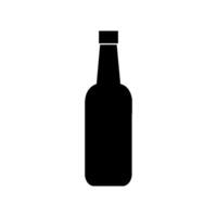 Beer bottle illustrated on white background vector