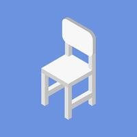 Illustrated isometric office chair vector