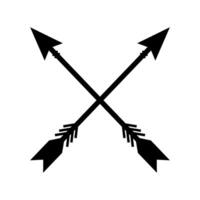 Crossed arrows illustrated on white background vector