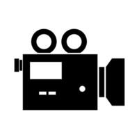 cámara de video ilustrada sobre fondo blanco vector