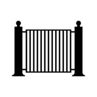 Iron gate illustrated on white background vector