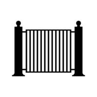 Iron gate illustrated on white background vector