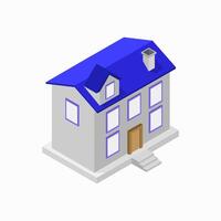 Illustrated isometric house vector