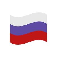 Rusia bandera ilustrado en un blanco antecedentes vector